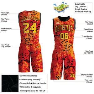 Uniforme de basket-ball édition équipe, tissu durable, séchage rapide, sans manches, impression par sublimation, finition propre, toucher doux toute saison - Product Image 4