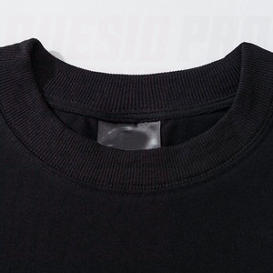 T-shirt noir oversize pour homme, style streetwear, tee-shirt en coton personnalisé avec passepoil contrastant, coupe ample, chemise tendance pour l'été - Product Image 6