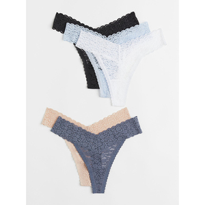 Culottes sexy pour femmes de qualité supérieure, taille XL, sans fil, à motifs imprimés, en dentelle, sans couture, respirantes, taille mi-haute, en nylon tricoté, antibactériennes - Product Image 1