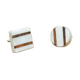 ลูกบิดตู้หินธรรมชาติหินอ่อนสีขาวหรูหราพร้อมทองเหลืองที่จับลิ้นชักอเนกประสงค์สำหรับการตกแต่งภายในที่ทันสมัย - Product Image 4