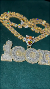 Colgante de Letra Personalizado de Hip Hop con Moissanita Iced Out, Colgante 3D de Plata 925 con Letra Inicial de Moissanita de Laboratorio para Hombre - Product Image 2