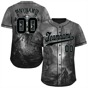 เสื้อเบสบอลไซส์ใหญ่ ระบายอากาศได้ดี พิมพ์ลายแบบซับลิเมชั่น แห้งเร็ว ซับเหงื่อ วัสดุคุณภาพดี แขนสั้น ปรับแต่งได้ เหมาะสำหรับการเล่นกีฬา - Product Image 1