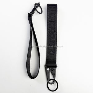 Lanière tissée jacquard personnalisée de qualité supérieure, bracelet, sangle de poignet, porte-clés, mousqueton en alliage de zinc robuste, style sportif, mousqueton de marque - Product Image 4