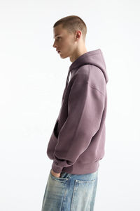Private Label Mens Hoodie French Terry Embroidered Logo Drop Shoulder Fit For US Streetwear Brands Bulk - Product Image 3