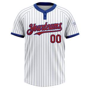 Maillot de softball personnalisé à deux boutons et manches courtes, 100 % polyester, imprimé par transfert thermique, respirant, prêt pour les tournois - Product Image 6