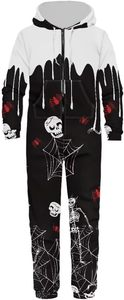 Pijama unisex de una pieza con cremallera completa, mono de manga larga, ropa de dormir con capucha para adultos, con bolsillos, tallas S-4XL - Product Image 4