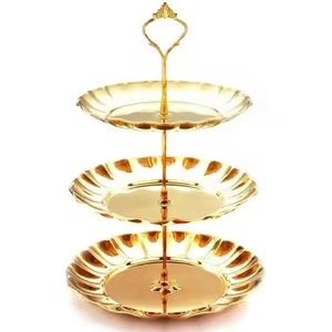 Designer Metal Cake Stand Dessert Display Plate Cupcake Holder Event Party Table Decor Contemporary Style - Product Image 3