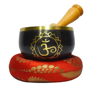 OM Crafted Handmade Solid Brass Singing Bowl Spiritual Healing Bowl For Sound Therapy And Meditation Traditional Singing Bowl
