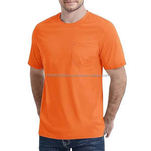 Camiseta Casual Lisa de Algodón 100% para Hombre, Talla Grande, con Bolsillo en el Pecho, Personalizable al por Mayor, Alta Calidad, 2026 - Product Image 1