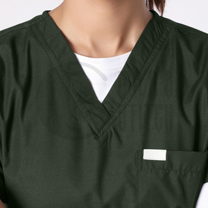 Conjunto de Uniformes Médicos Unisex, Uniforme de Enfermera, Top con Cuello en V, Pantalones, Ropa de Trabajo para Hospital, Clínica, Servicios de Salud, Tela Transpirable y Antibacteriana - Product Image 3