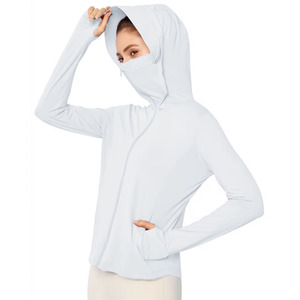 Chaqueta con Capucha y Protección Solar UPF 50+ para Mujer, Ligera, Manga Larga, con Máscara, Venta al Por Mayor de Fábrica, Cortavientos de Verano para Mujer - Product Image 1