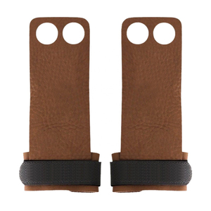 Support de poignet en cuir à 2 trous, fermeture auto-agrippante, réglable, unisexe, antidérapant pour l'entraînement de force et la musculation - Product Image 1