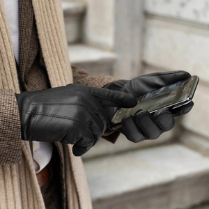 Guantes Elegantes de Cuero con Ajuste Flexible, Guantes de Cuero Vacuno Premium con Palma Antideslizante y Forro Suave - Product Image 4