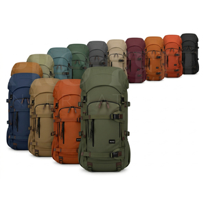 Sac à dos de voyage extérieur imperméable de grande capacité 60L en coton de qualité supérieure, avec logo personnalisé, multi-poches, léger - Product Image 1