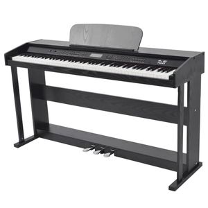 <b>88</b>-<b>Key</b> Black Melamine Board Digital <b>Piano</b> with Pedals - Product Image 1