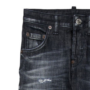 Pantalon en jean classique pour garçons, coupe droite, lavage vintage, tissu confortable et respirant / conception durable avec double couture renforcée et logo - Product Image 2