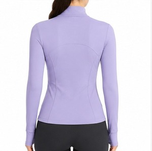 Women Yoga <b>Jacket</b> <b>Lightweight</b> Full Zip Athletic Sports <b>Jacket</b> with Thumb Holes Stretch Fabric for <b>Running</b> Gym Women Yoga <b>Jacket</b> - Product Image 2