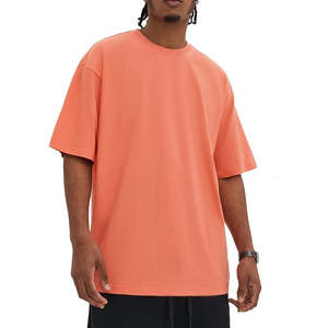 Camisetas Casuales de Manga Corta con Cuello Redondo para Hombre, Corte Regular, 100% Algodón, Tela Canvas de 260g, Transpirable, Diseño Liso, Alta Calidad - Product Image 1