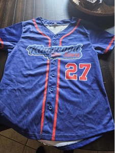 High Quality Custom V-neck Collar <b>Fan</b>-Shaped Baseball Jerseys Breathable Mesh Plus Size Short Heat-Transfer Printed 100% - Product Image 4