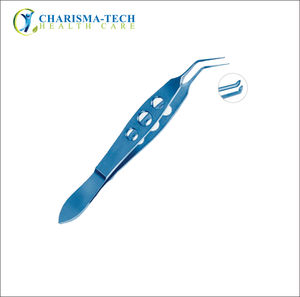 Pinza de titanio con punta triangular muy delicada, microinstrumento oftálmico extremadamente fino - Product Image 3