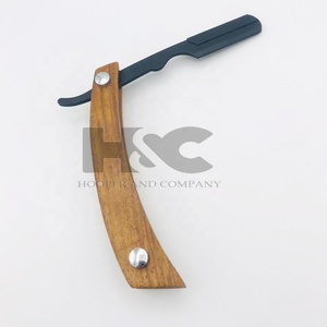 Top selling Wood Handle <b>Razors</b> High quality Wooden Handle <b>straight</b> <b>Razor</b> Replaceable Blade Shaving <b>Razor</b> With Custom Logo - Product Image 1