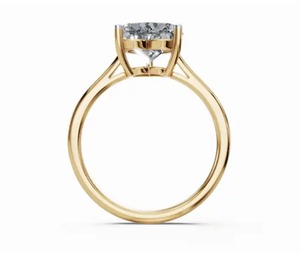 Bague solitaire en diamant cultivé en laboratoire Boudiccas Heart en or jaune, rose et blanc 9kt, 14kt ou 18kt, 0,30 carat, bijoux durables - Product Image 2