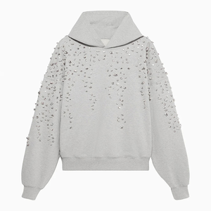 Stylish Distressed Hoodie <b>Retro</b> Washed Oversized Streetwear Pullover Hooded <b>Sweatshirt</b> Custom Casual Unisex Fashion Hoodie - Product Image 4