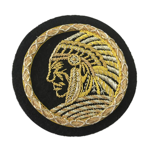 Custom Logo Bullion Wire Embroidery Badges Patches Safety <b>Pin</b> Handmade Comfortable Fit OEM Service High Quality Washable - Product Image 6