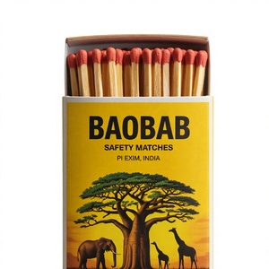 ไม้ขีดไฟไม้จากอินเดีย กล่องไม้ขีดไฟกระดาษแข็งแบบปลอดภัย พร้อมพิมพ์ลาย ดีไซน์ทันสมัย เป็นมิตรกับสิ่งแวดล้อม ป้องกันความชื้น น้ำหนักเบา ใช้ในครัวเรือน - Product Image 6