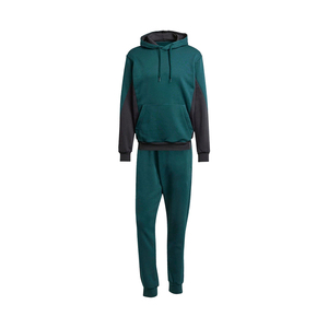 Ensemble de survêtement unisexe vert à capuche, sweat-shirt et pantalon décontractés à manches longues, respirant, en polyester et coton, pour l'automne - Product Image 1