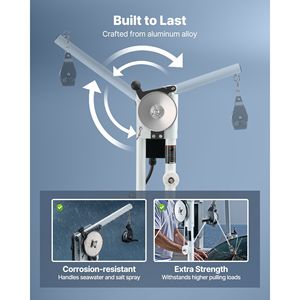 Verricello Elettrico 12V DC 1200W con Capacità di Sollevamento di 198 Libbre, Velocità del Filo 115 Ft/min e Rotazione a 360 Gradi - Product Image 6