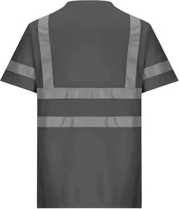 Camiseta de Seguridad Reflectante de Alta Visibilidad, Transpirable, Personalizada, de Poliéster/Algodón, Unisex, para Trabajo de Construcción, Resistente al Calor, de Clush Industries - Product Image 2