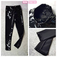 Pantalon large taille mi-haute en toile pour femme, style streetwear, motif à pois, coupe ample, fermeture boutonnée, extensible et brillant, idéal pour l'été