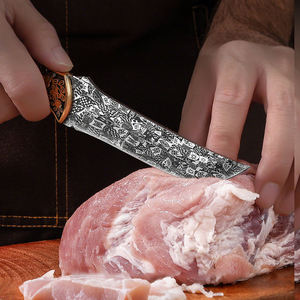 Cuchillo de Caza y Camping Multiusos de Acero de Damasco de Grado Industrial con Filo Afilado y Punta de Cobre, Personalizable OEM - Product Image 4