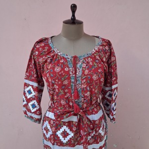 Robe longue élégante pour femme, tendance et très vendue, à manches longues, col en U, imprimé floral, broderie en coton, style décontracté vintage - Product Image 1