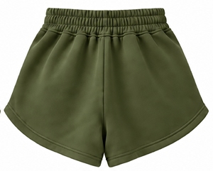 Index Sportswear Women's Olive Green Shorts <b>Skirt</b> <b>Elastic</b> <b>Waist</b> Breathable Pockets Right Leg Logo Sporty Style Knitted Polyester - Product Image 2