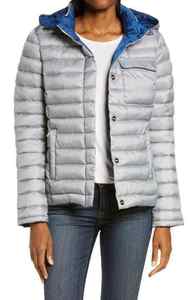 Chaqueta Acolchada con Capucha para Mujer, Ecológica, de Tela con Memoria, Manga Larga, Abrigo de Otoño, Color Sólido, Relleno de Poliéster, Cierre de Pullover - Product Image 2