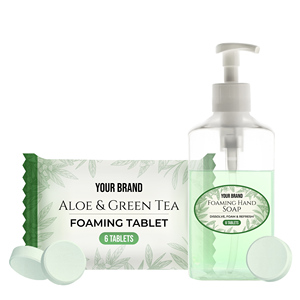 ชาเขียวผสมมะพร้าวมีฟองและกลีเซอรีนวิตามินอีว่านหางจระเข้ให้ความชุ่มชื้นสูงฉลากตามสั่ง - Product Image 2