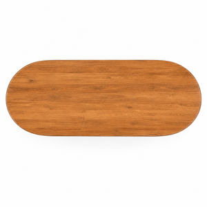 Table à manger ovale moderne en teck massif, imperméable, écologique, durable, design minimaliste, stable, mobilier de maison de luxe - Product Image 3