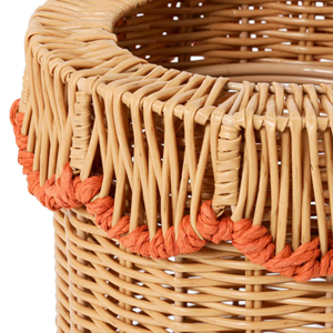 Natural Rattan Waste Basket Classic Open Top Trash Can Eco-Friendly <b>Paper</b> Bin for Bedroom Decor Customizable Size - Product Image 5
