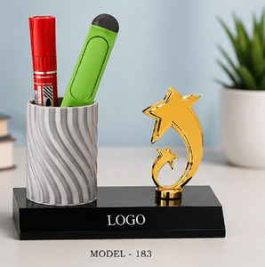 10. Trophée de bureau en métal, design portable, gravure par moulage, pour reconnaissance des réalisations et de l'apport - Product Image 1