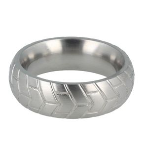 Anillo para pene de acero inoxidable cepillado con grabado de donut, para hombres y personas transgénero, joyería corporal metálica, de moda - Product Image 4