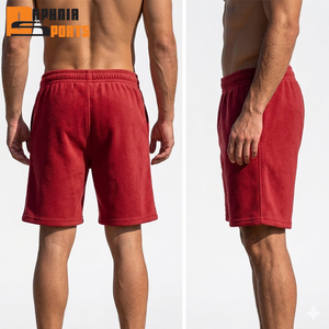 Shorts de sport et de course personnalisés en gros avec logo imprimé, de haute qualité, avec poches, en molleton de coton pour hommes - Product Image 6