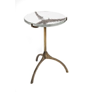 Table d'appoint ronde en métal de style Ritzy, table basse de qualité antique, taille personnalisée, en aluminium, pour laiton - Product Image 2