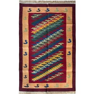 Tapis de sol légers en coton Dhurrie avec texture à tissage plat pour cuisine salon et chambre à coucher revêtement de sol 007 - Product Image 2