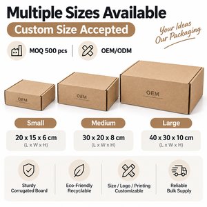 Caja de Regalo Plegable de Cartón Kraft Personalizada con Logotipo Impreso, Embalaje para Pequeñas Empresas, Muestra Disponible - Product Image 5