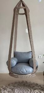 Columpio de macramé acolchado en 25 colores, silla colgante, Hängesessel, silla mecedora de macramé, colgante - Product Image 2