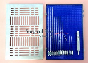 Ensemble de 12 instruments pour la liposuccion et la greffe de graisse avec poignée et plateau stérile - Product Image 4