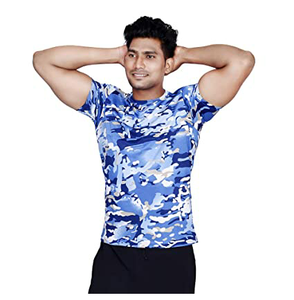Camisetas de Camuflaje Transpirables de Algodón para Hombre, Fáciles de Lavar, Cuello Redondo, Manga Corta, Sublimadas - Product Image 6