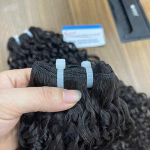ผมเวอร์จินแท้ 100% จากเวียดนาม แบบสกินเวฟท์ สีดำธรรมชาติ สำหรับต่อผมแบบมัด  เย็บสองชั้นด้วยเครื่องจักร สำหรับผู้หญิง - Product Image 5